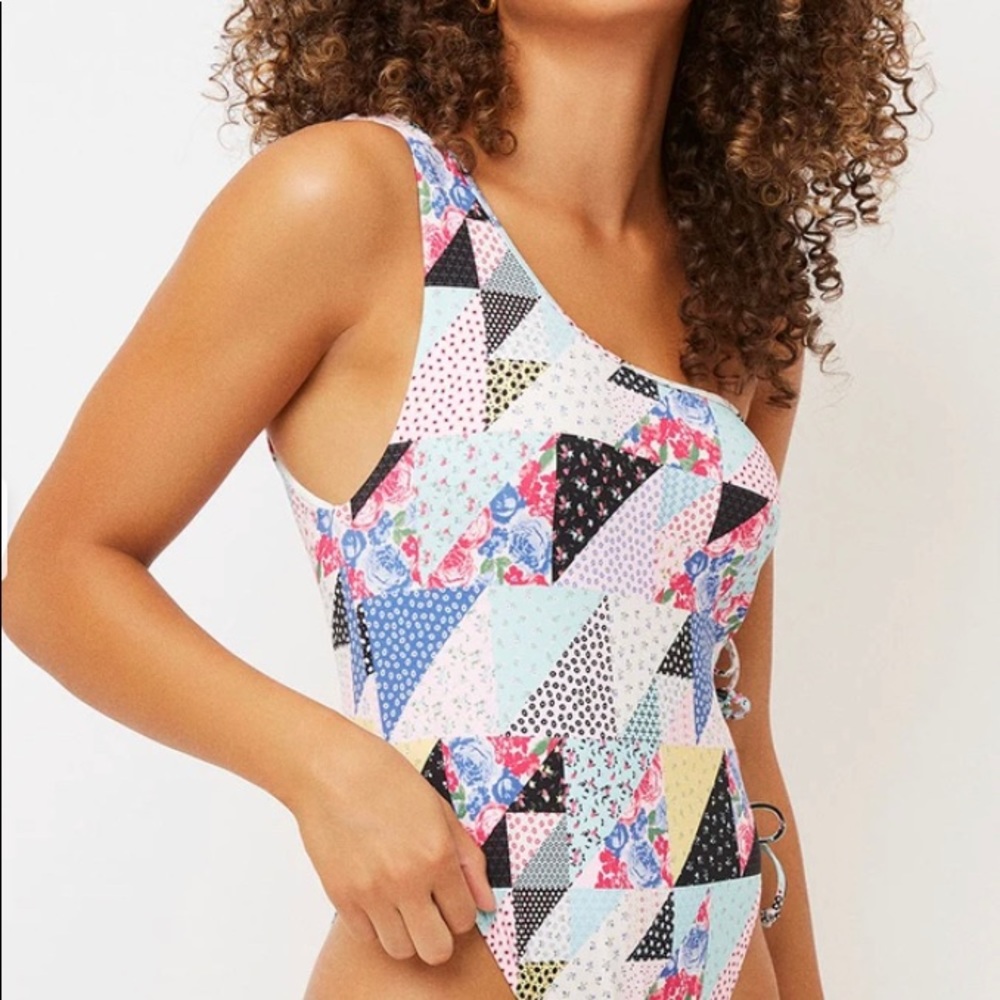 Frankie’s Bikinis - Honey One Shoulder Cheeky One Piece Swimsuit